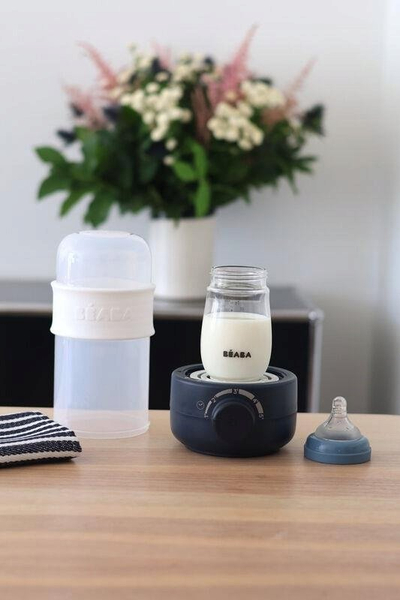 Ngrohës biberoni Beaba Baby Milk Second, funksion sterilizimi, Night Blue