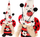 Figurinë zbukuruese Saska Gift and Decor Gnome Ladybug Girl, 24 cm, pranverë Pashkë, e kuqe e bardhë