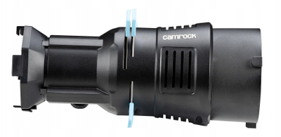 Difuzer optik drite Camrock OSO1, montim Bowens, 20 filtra GOBO, i zi