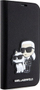 Këllf telefoni Karl Lagerfeld NFT Saffiano për iPhone 14, kapak portofol, i zi