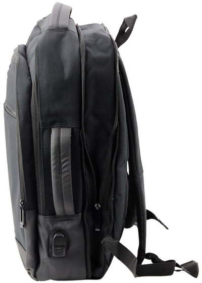 Shpinore biznesi për laptop, 16L, 45cm, me USB, e zezë
