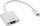Adapter video InLine 64104S, USB C në VGA, Plug and Play, i bardhë
