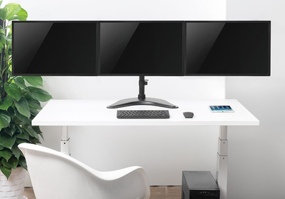 Mbajtëse monitorësh HAGOR HA FS, për 3 monitorë 15-27", VESA 75x75 100x100, e zezë