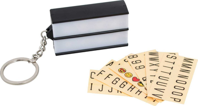 Zinxhir çelësash Lightbox, me drita LED, që e bën si do vet me shkronja, me shumë ngjyra