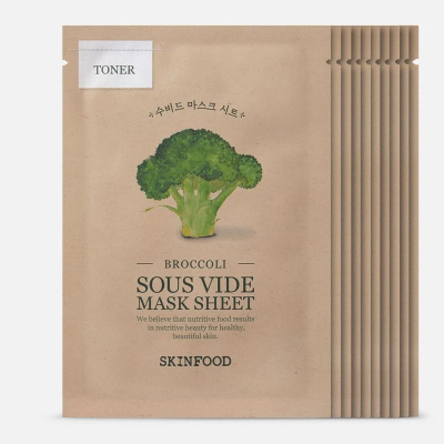 Set maska për fytyrë Skinfood Sous Vide, Broccoli, 10 copë