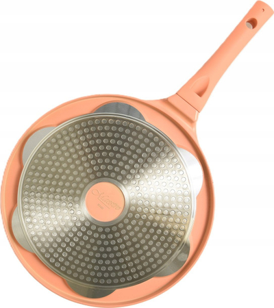 Tigan për krepa Maestro MR-1222-B Smile, 26cm, alumin, portokalli me të zezë