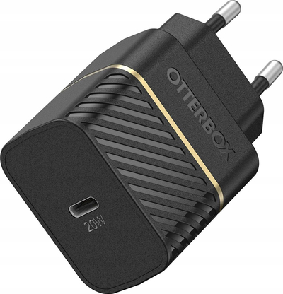 Karikues muri OtterBox 20W për Europë, 1x USB-C, USB PD, ngjyrë e zezë