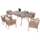Set ngrënieje i jashtëm Drimm 7-pjesësh prej alumini (HM6119.01), bezhë/ gri