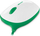 Maus Microsoft Express, me kabllo, USB, Bialo-zielony