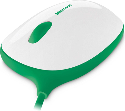 Maus Microsoft Express, me kabllo, USB, Bialo-zielony