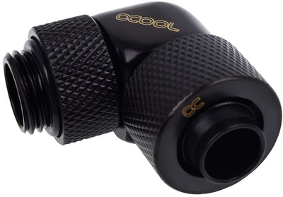 Alphacool Eiszapfen винтлив приклучок, 13/10 mm, 90° ротирачки, G1/4, Deep Black