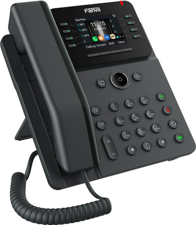 Telefon IP Fanvil V62G për biznes, i zi