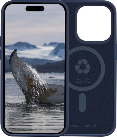 Këllëf telefoni Dbramante Monaco për iPhone 15 Pro Max, mbron mirë, kompatibël me MagSafe, blu