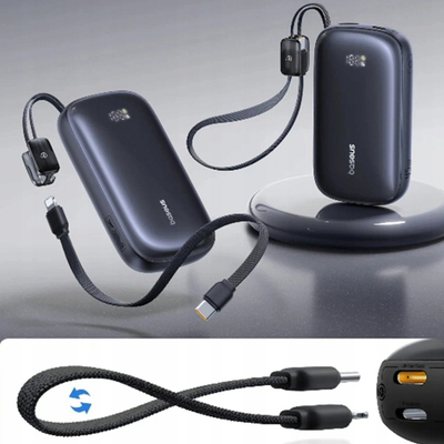 Power bank Baseus EnerFill FC21 Qpow 3 Ultra, 20000mAh, 45W, me ekran dixhital, i zi