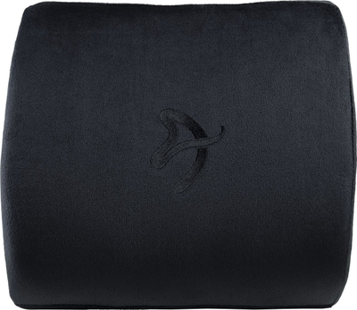 Jastëk mbajtës Arozzi Lumbar Support, shkumë memory, velur, i zi