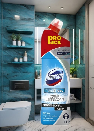 Xhel WC Domestos Zero Limescale Professional Pro Formula Ocean, 1L
