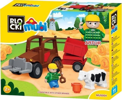 Set kuba ndërtimi Blocki Mubi Great Adventures Ferma, për kalamaj të vegjël, me temë ferme, shumëngjyrësh