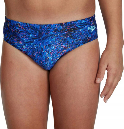 Rroba banje për çuna Speedo Endurance, slip, që s’ja ka frikën klorit, blu me shumë ngjyra