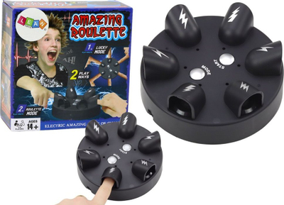 Loja e tavolinës Lean Toys Crazy Roulette, me goditje elektrike, shumëngjyrëshe