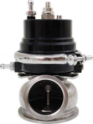 Valvul wastegate e jashtme TurboWorks 60mm, 1.6 bar, V-Band, e zezë