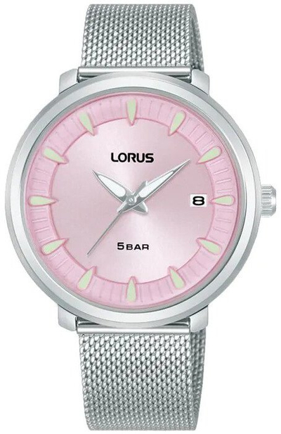 Orë goca Lorus RG807DX9, kuarc, çelik inox, argjend me rozë