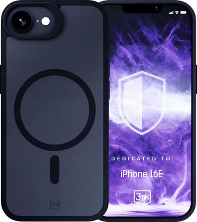 Kapak mbrojtës 3mk Smoke Case për Apple iPhone 16e, matte, i zi