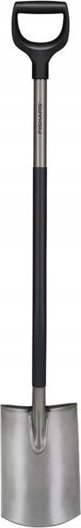 Lopatë kopshti Fiskars Ergonomic 1067512, teh i drejtë, ergonomike, gri