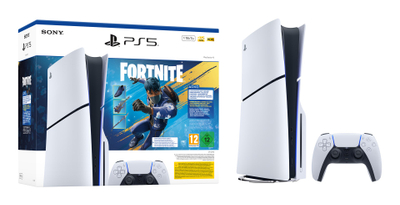 Konzolë Sony PlayStation 5 Slim, 1TB, me Fortnite Blooming Chaos, e bardhë