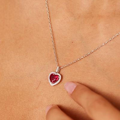 Varëse për qafore për femra Brosway Fancy Passion Ruby FPR141, e argjendtë