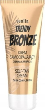 Krem vetëbronzues Venita Trendy Bronze për fytyrë edhe trup, ten i errët, 75 g