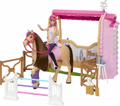 Set loje Barbie Mysteries Ultimate Stable, stallë me kalë, mbi 25 gjëra, shumëngjyrësh