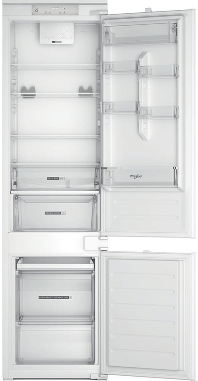 Frigorifer i kombinuar Whirlpool WHC20D023B1 SF, i integruar, 60cm, klasa E, i bardhë