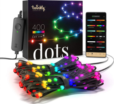 Zinxhir drite Twinkly Dots, 400 LED RGB, 20 m, i zi