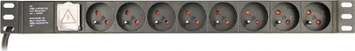 Kabllo vazhduese Gembird Rack Strip 8x French 3m