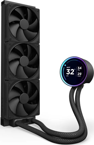 Ftohës uji për proçesor NZXT Kraken Elite 360, 360mm, me ekran IPS 2.72\", i zi