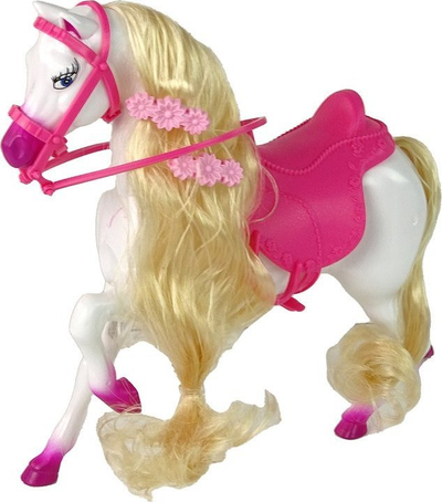 Set lodrash Leantoys Anlily Dream Horse, gocë kukull me kal, me aksesorë, blu