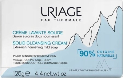 Sapun krem pastrues Uriage Solid Cleansing Cream, për lëkurë të ndjeshme, 125g, i bardhë