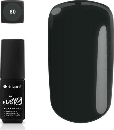 Llak gjeli Silcare Flexy Hybrid, 4.5g, ngjyrë e zezë