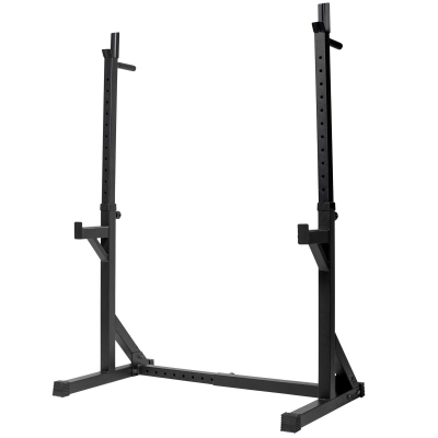 Stojc për squat VirtuFit Adjustable Squat Rack, i rregullueshëm, metalik, i zi