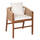 Karrige druri teak me litar & jastëkë 60×62×74–88 cm (HM9455.01)