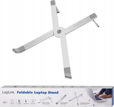 Stendë për laptop LogiLink, 10\" 16\", alumin, argjendtë