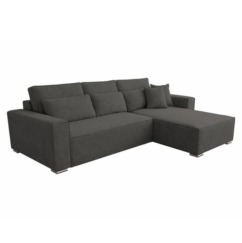 Divan këndor krevat Cornera HM3335.01, 269x155cm, stof, gri