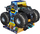 Lodër makinë me komandë DC Comics Batman All-Terrain Batmobile, rezistente në ujë, me telekomandë 2.4 GHz, e zezë