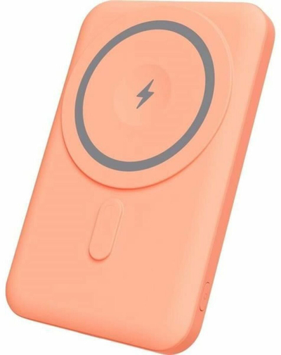 Powerbank Yenkee, 5000mAh, karikim wireless, portë USB C, portokalli