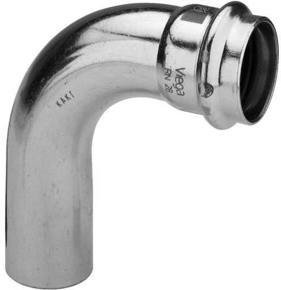 Bërryl çeliku Viega Prestabo 558208, 18mm, 90°, gri