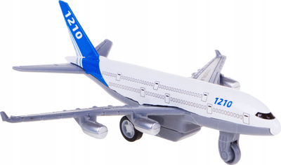 Lodër avion pasagjerësh Civil Aviation 1210, me mekanizëm pull back, metal edhe plastikë, gri me të bardhë