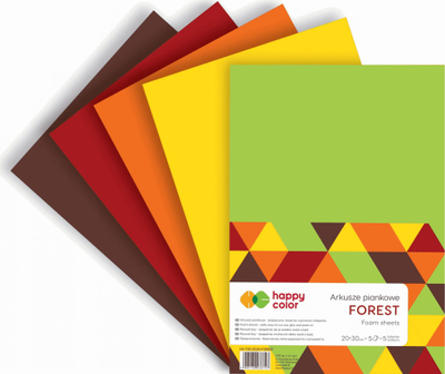 Fletë shkumë Gdd Foam A4 Forest, 5 copa, mikroskumë 2mm, shumëngjyrëshe