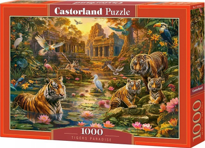 Puzzle Castorland Tigers Paradise, 1000 copa, shumëngjyrësh