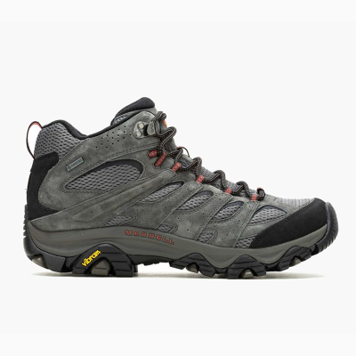 Këpucë malore Merrell Moab 3 Mid GTX, për burra, Gore Tex, Vibram, gri