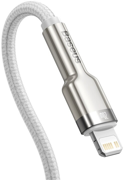Kabllo BASEUS Cafule Series, USB-C - Lightning, M/M, 20W, 1m, e bardhë